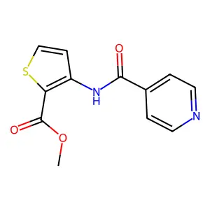 Methyl 3-(isonicotinamido)thiophene-2-carboxylate structure