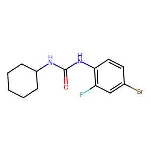 1-(4-Bromo-2-fluorophenyl)-3-cyclohexylurea structure