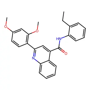 2-(2,4-dimethoxyphenyl)-N-(2-ethylphenyl)quinoline-4-carboxamide structure
