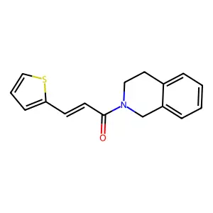 (E)-1-(3,4-dihydro-1H-isoquinolin-2-yl)-3-thiophen-2-ylprop-2-en-1-one structure