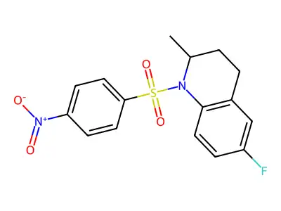 6-Fluoro-2-methyl-1-[(4-nitrophenyl)sulfonyl]-1,2,3,4-tetrahydroquinoline structure