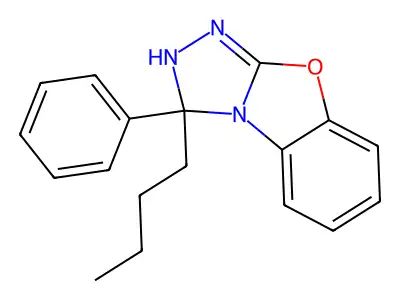 3-Butyl-3-phenyl-2,3-dihydrobenzo[4,5]oxazolo[2,3-c][1,2,4]triazole structure