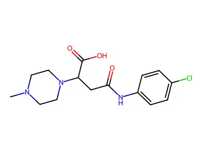 4-((4-Chlorophenyl)amino)-2-(4-methylpiperazin-1-yl)-4-oxobutanoic acid structure