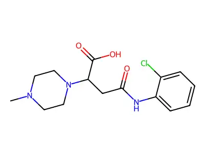 4-((2-Chlorophenyl)amino)-2-(4-methylpiperazin-1-yl)-4-oxobutanoic acid structure