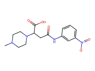 2-(4-Methylpiperazin-1-yl)-4-((3-nitrophenyl)amino)-4-oxobutanoic acid structure