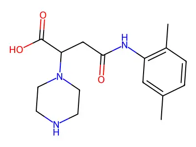 4-(2,5-Dimethylanilino)-4-oxo-2-piperazin-1-ylbutanoic acid structure