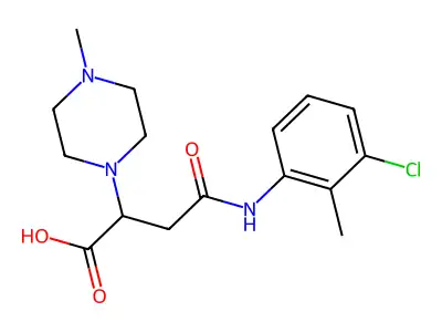 4-((3-Chloro-2-methylphenyl)amino)-2-(4-methylpiperazin-1-yl)-4-oxobutanoic acid structure