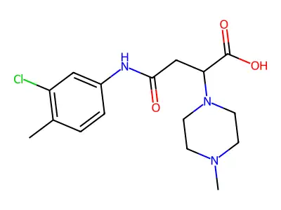4-((3-Chloro-4-methylphenyl)amino)-2-(4-methylpiperazin-1-yl)-4-oxobutanoic acid structure