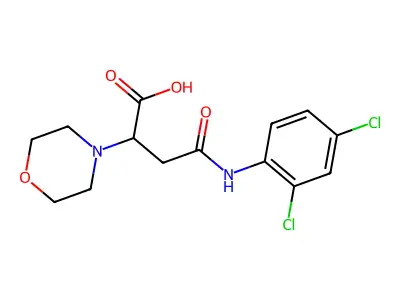 4-((2,4-Dichlorophenyl)amino)-2-morpholino-4-oxobutanoic acid structure