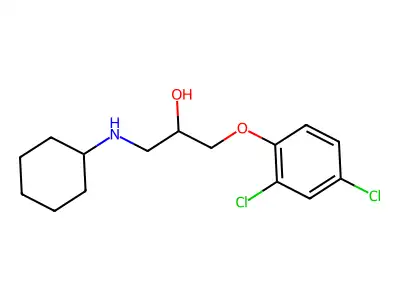 1-(Cyclohexylamino)-3-(2,4-dichlorophenoxy)propan-2-ol structure