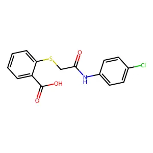2-{[2-(4-Chloroanilino)-2-oxoethyl]sulfanyl}benzoic acid structure