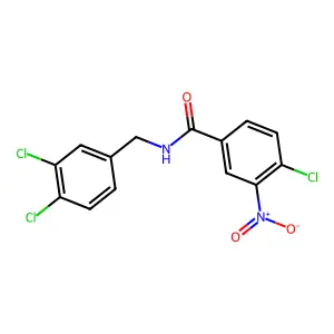 4-氯-N-(3,4-二氯苄基)-3-硝基苯甲酰胺 structure