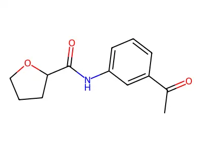 N-(3-acetylphenyl)tetrahydrofuran-2-carboxamide structure