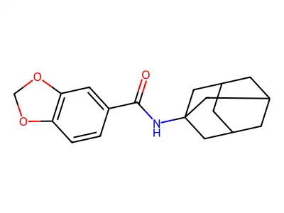 N-(1-金刚烷基)-1,3-苯并二氧戊环-5-甲酰胺 structure