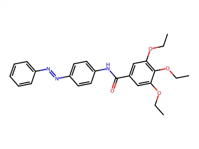 Benzamide, 3,4,5-triethoxy-N-[4-(2-phenyldiazenyl)phenyl]- structure