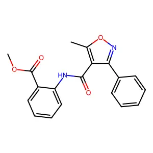 Methyl 2-[(5-methyl-3-phenylisoxazol-4-yl)carbonylamino]benzoate structure