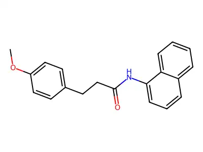 3-(4-methoxyphenyl)-N-naphthalen-1-ylpropanamide structure
