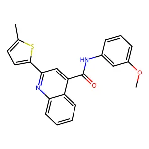 N-(3-methoxyphenyl)-2-(5-methylthiophen-2-yl)quinoline-4-carboxamide structure