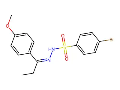 4-Bromobenzenesulfonic acid 2-[1-(4-methoxyphenyl)propylidene]hydrazide structure