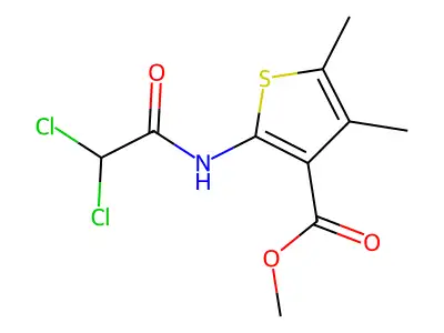 Methyl 2-[(dichloroacetyl)amino]-4,5-dimethyl-3-thiophenecarboxylate structure