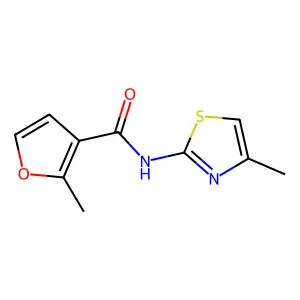 2-methyl-N-(4-methyl-1,3-thiazol-2-yl)furan-3-carboxamide structure
