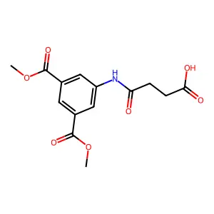 Dimethyl-5-((2-carboxyethyl)carbonylamino)-isophthalate structure
