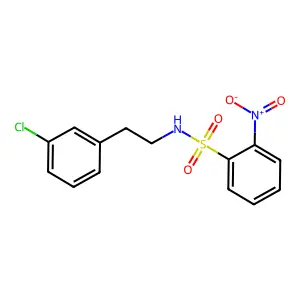 N-[2-(3-chlorophenyl)ethyl]-2-nitrobenzenesulfonamide structure