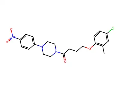 4-(4-Chloro-2-methylphenoxy)-1-[4-(4-nitrophenyl)piperazin-1-yl]butan-1-one structure