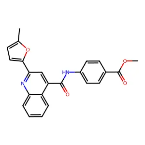 Methyl 4-[[2-(5-methylfuran-2-yl)quinoline-4-carbonyl]amino]benzoate structure