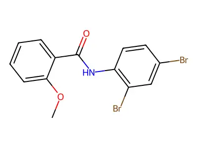 N-(2,4-dibromophenyl)-2-methoxybenzamide structure