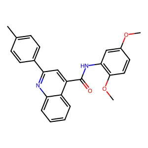 N-(2,5-dimethoxyphenyl)-2-(4-methylphenyl)quinoline-4-carboxamide structure