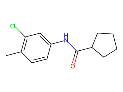 N-(3-chloro-4-methylphenyl)cyclopentanecarboxamide structure