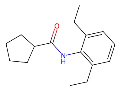 N-(2,6-diethylphenyl)cyclopentanecarboxamide structure