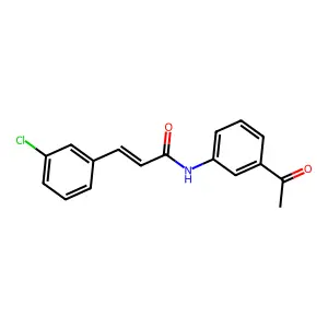(E)-N-(3-acetylphenyl)-3-(3-chlorophenyl)prop-2-enamide structure