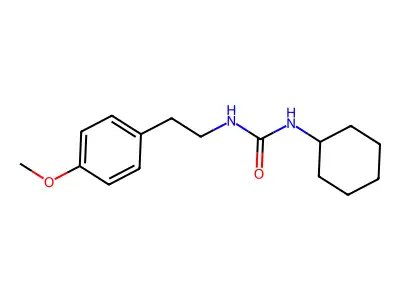 N-cyclohexyl-N'-[2-(4-methoxyphenyl)ethyl]urea structure