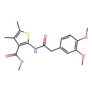 methyl 2-[[2-(3,4-dimethoxyphenyl)acetyl]amino]-4,5-dimethylthiophene-3-carboxylate structure