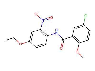 5-chloro-N-(4-ethoxy-2-nitrophenyl)-2-methoxybenzamide structure