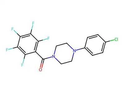 [4-(4-Chlorophenyl)piperazin-1-yl]-(2,3,4,5,6-pentafluorophenyl)methanone structure