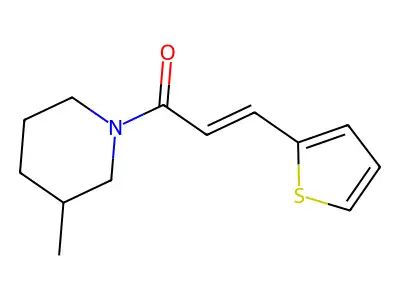 1-(3-Methyl-1-piperidinyl)-3-(2-thienyl)-2-propen-1-one structure