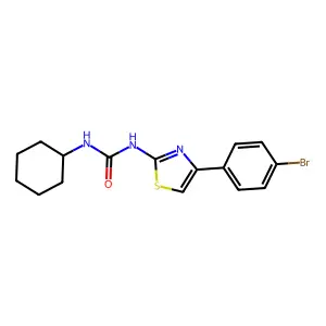 1-[4-(4-Bromophenyl)-1,3-thiazol-2-yl]-3-cyclohexylurea structure