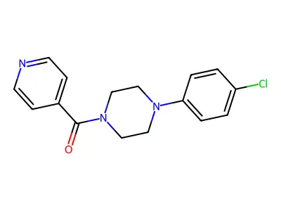 1-(4-Chlorophenyl)-4-(pyridine-4-carbonyl)piperazine structure