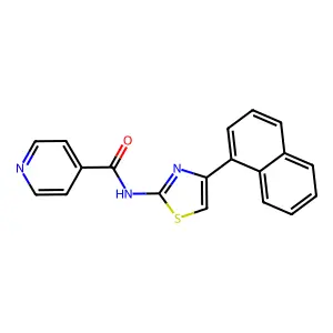 N-(4-naphthalen-1-yl-1,3-thiazol-2-yl)pyridine-4-carboxamide structure