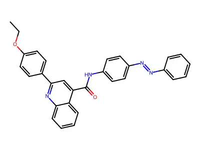 4-Quinolinecarboxamide, 2-(4-ethoxyphenyl)-N-[4-(2-phenyldiazenyl)phenyl]- structure
