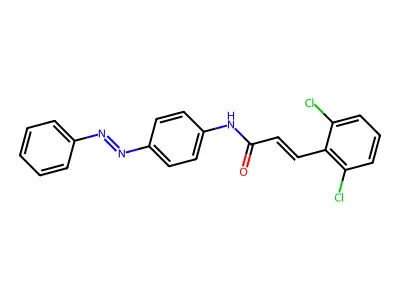 2-Propenamide, 3-(2,6-dichlorophenyl)-N-[4-(2-phenyldiazenyl)phenyl]- structure