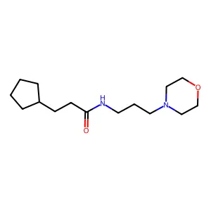3-cyclopentyl-N-(3-morpholin-4-ylpropyl)propanamide structure