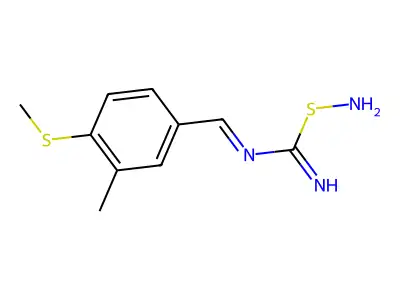 4-((((Aminothio)(imino)methyl)imino)methyl)-2-methyl-1-(methylthio)benzene structure