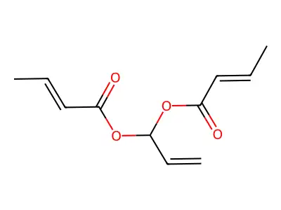 2-Butenoic acid, 2-propenylidene ester structure