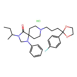 Acetamide, N,N'-[1,2-ethanediylbis(imino-2,1-ethanediyl)]bis[2-cyano-, hydrochloride structure