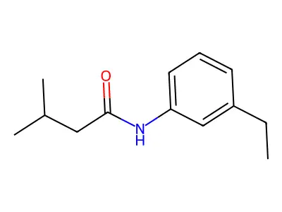 N-(3-ethylphenyl)-3-methylbutanamide structure
