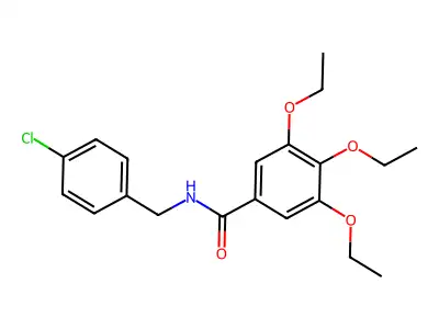 N-[(4-chlorophenyl)methyl]-3,4,5-triethoxybenzamide structure